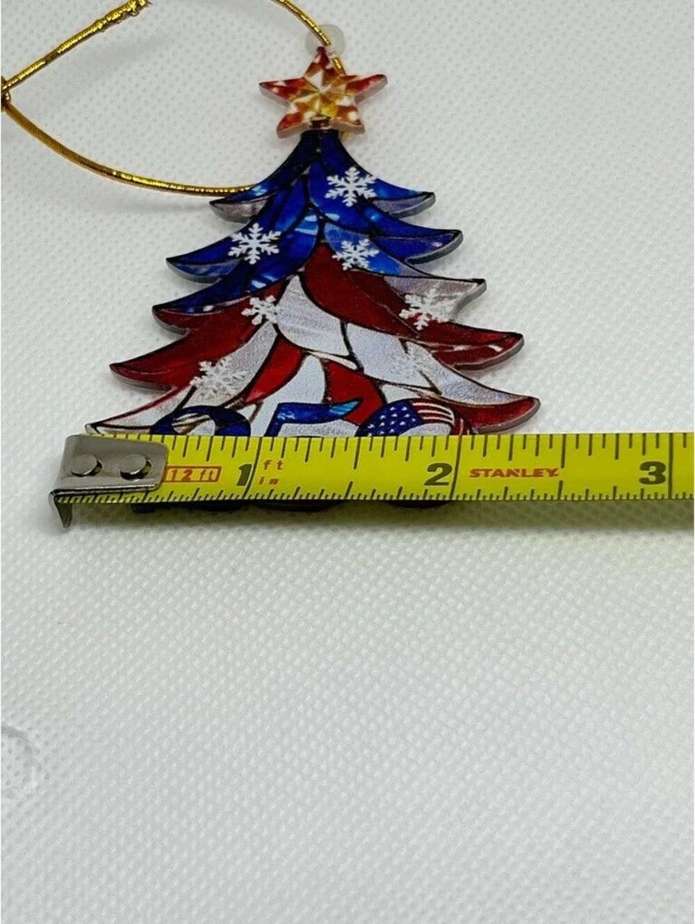 Patriotic 250th Anniversary Christmas Tree Ornament with Star 1/6